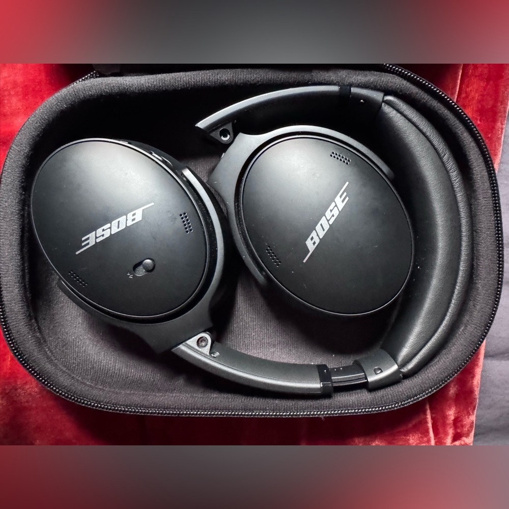 Bose QuietComfort 45 noise canceling headphones.